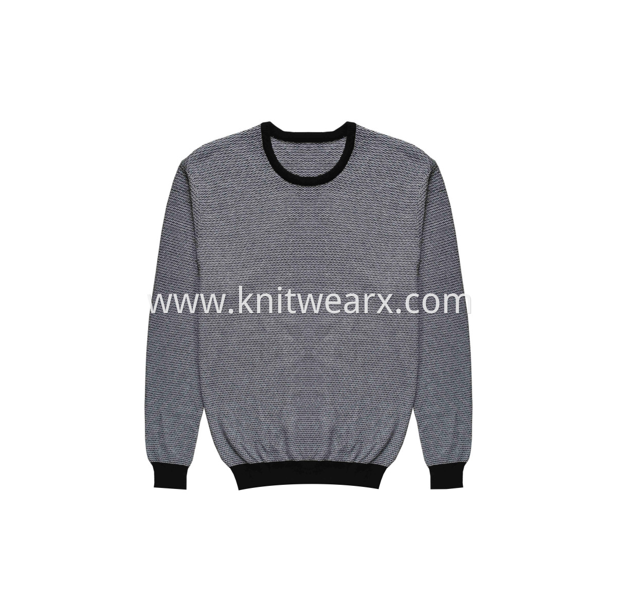 Men's Classic Knitted Purl Stitch Sweater Crewneck Pullover